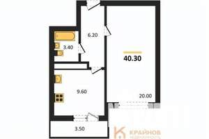 1-к квартира, вторичка, 40м2, 10/25 этаж