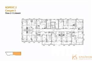 2-к квартира, строящийся дом, 54м2, 3/14 этаж
