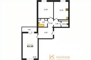 2-к квартира, вторичка, 66м2, 14/17 этаж