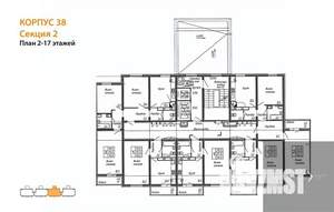 2-к квартира, вторичка, 65м2, 10/17 этаж