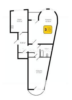 3-к квартира, вторичка, 118м2, 7/12 этаж