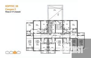 1-к квартира, вторичка, 38м2, 4/17 этаж