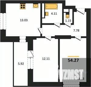 2-к квартира, вторичка, 54м2, 14/28 этаж