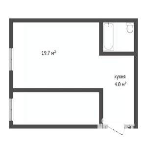 2-к квартира, вторичка, 23м2, 1/5 этаж
