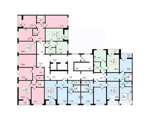 2-к квартира, вторичка, 59м2, 17/21 этаж