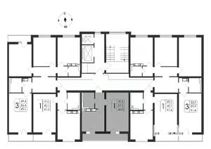 1-к квартира, вторичка, 40м2, 7/17 этаж