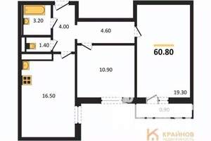 2-к квартира, вторичка, 61м2, 8/17 этаж