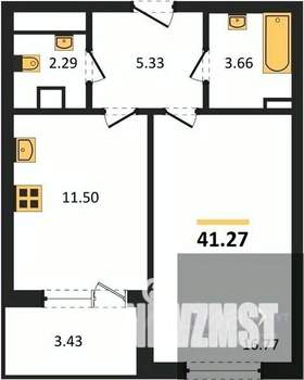 1-к квартира, вторичка, 41м2, 4/18 этаж