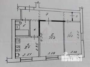 2-к квартира, вторичка, 43м2, 3/5 этаж
