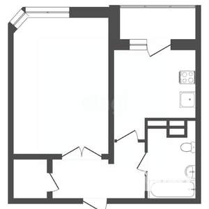 1-к квартира, вторичка, 39м2, 13/25 этаж