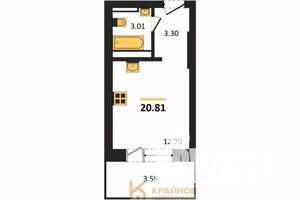 Студия квартира, вторичка, 21м2, 2/28 этаж