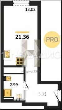 Студия квартира, вторичка, 21м2, 14/27 этаж