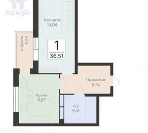 1-к квартира, вторичка, 37м2, 15/19 этаж