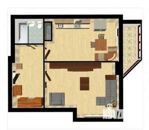 1-к квартира, сданный дом, 49м2, 5/18 этаж
