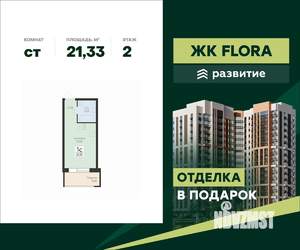 Студия квартира, вторичка, 21м2, 2/17 этаж