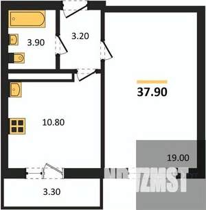 1-к квартира, вторичка, 38м2, 12/17 этаж