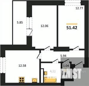 2-к квартира, вторичка, 51м2, 3/28 этаж