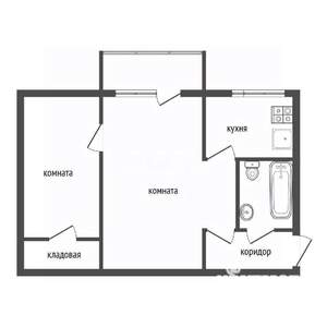 1-к квартира, вторичка, 31м2, 2/5 этаж