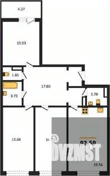 3-к квартира, вторичка, 93м2, 5/18 этаж