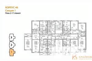 1-к квартира, сданный дом, 38м2, 14/17 этаж