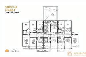 1-к квартира, вторичка, 38м2, 8/17 этаж