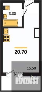 Студия квартира, вторичка, 21м2, 4/17 этаж
