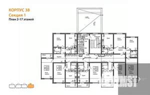 2-к квартира, вторичка, 66м2, 16/17 этаж