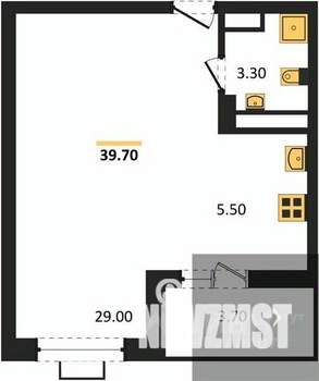 Студия квартира, вторичка, 40м2, 13/15 этаж