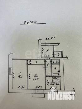 2-к квартира, вторичка, 53м2, 3/5 этаж