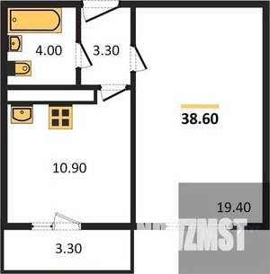 1-к квартира, вторичка, 39м2, 15/17 этаж