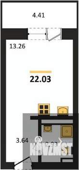 Студия квартира, вторичка, 22м2, 10/28 этаж