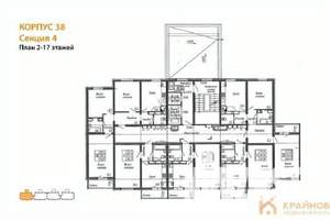 1-к квартира, вторичка, 38м2, 6/17 этаж