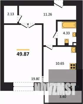 1-к квартира, вторичка, 50м2, 3/14 этаж