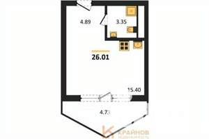 Студия квартира, вторичка, 26м2, 5/21 этаж