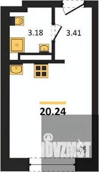 Студия квартира, вторичка, 20м2, 11/28 этаж