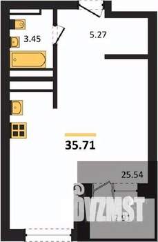 Студия квартира, вторичка, 36м2, 18/28 этаж