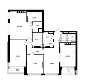 3-к квартира, вторичка, 131м2, 4/4 этаж