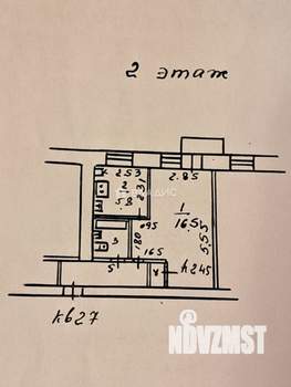 1-к квартира, вторичка, 32м2, 2/5 этаж