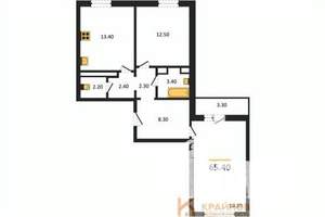 2-к квартира, вторичка, 65м2, 16/17 этаж