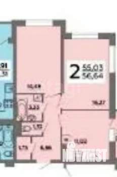 2-к квартира, вторичка, 43м2, 3/4 этаж