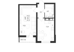 1-к квартира, вторичка, 42м2, 11/17 этаж