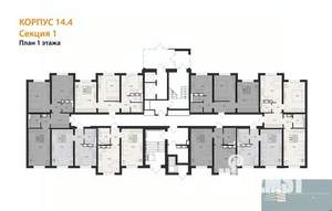 2-к квартира, вторичка, 52м2, 1/17 этаж