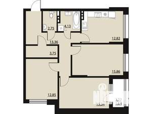 3-к квартира, вторичка, 82м2, 6/23 этаж