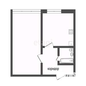 1-к квартира, вторичка, 31м2, 1/5 этаж