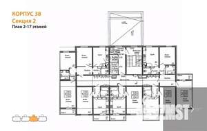 2-к квартира, вторичка, 65м2, 9/17 этаж