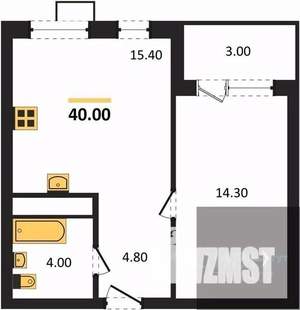 1-к квартира, вторичка, 40м2, 2/13 этаж