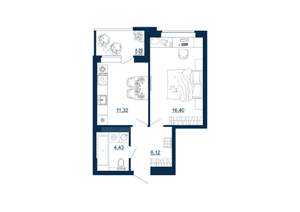 1-к квартира, вторичка, 40м2, 11/17 этаж