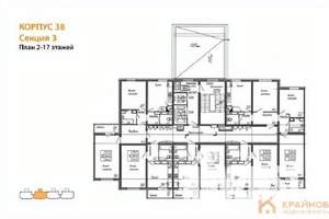 1-к квартира, вторичка, 38м2, 9/17 этаж