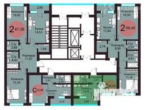 Студия квартира, вторичка, 20м2, 2/25 этаж