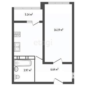 1-к квартира, вторичка, 36м2, 7/17 этаж